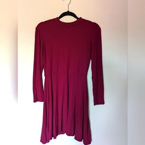 Altar'd State Berry Colored Knit Dress With Keyhole Back Size M